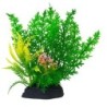 Aqua Natura,  roślina, do dekoracji akwarium, zielona, plastikowa, 18 cm , mix roślin z różowo-żółtymi akcentami