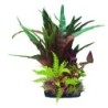 Aqua Natura,  roślina, do dekoracji akwarium, bordowo-fioletowo-zielony, plastikowa, 28 cm , mix roślin