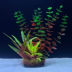 Aqua Natura,  roślina, do dekoracji akwarium, fioletowo-zielone, plastikowa, 28 cm , wodorost leśny i rośliny palczaste