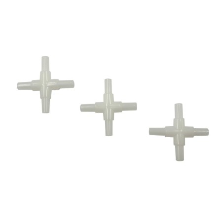 Aqua Natura,  łącznik , do rurki powietrznej, biały, typ krzyżowy, 100szt/ op.