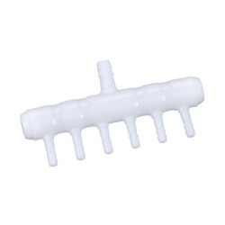 Aqua Natura, rozdzielacz powietrza, biały, PP, 8 mm do 4 mm, 6 przejść, 25szt/ op.