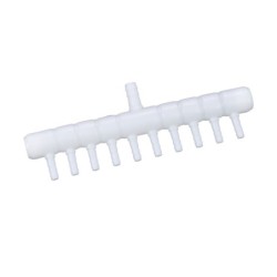 Aqua Natura, rozdzielacz powietrza, biały, PP, 8 mm do 4 mm, 10 przejść, 25szt/ op.