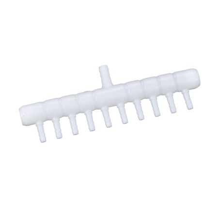 Aqua Natura, rozdzielacz powietrza, biały, PP, 8 mm do 4 mm, 10 przejść, 25szt/ op.