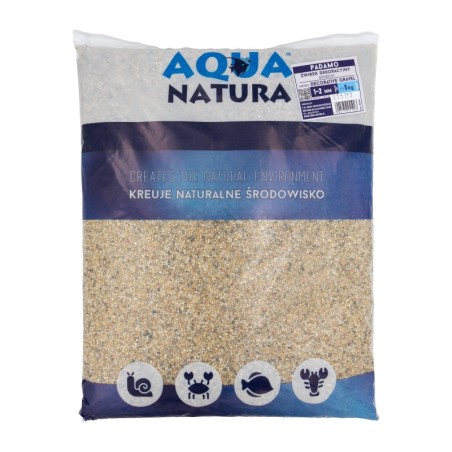 Aqua Natura,Padamo, żwirek dekoracyjny do akwarium, naturalny, 1-2 mm, 5 kg
