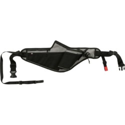 Pas biodrowy do biegania ze smyczą, dla psa, szaro/czarny, taśma parciana, pas: 70–130 cm/23 cm,  smycz: 1.15–1.50 m/20 mm