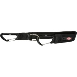 Pasek z karabińczykiem, czarny,  30 cm/38 mm, uniwersalny