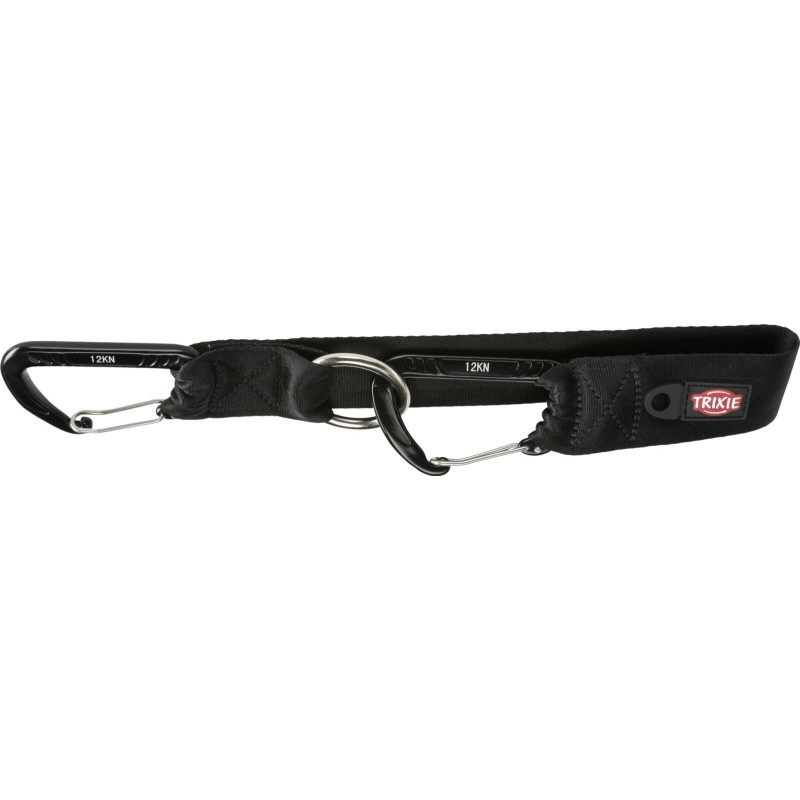 Pasek z karabińczykiem, czarny,  30 cm/38 mm, uniwersalny