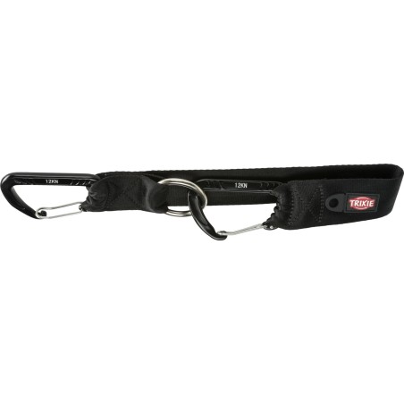 Pasek z karabińczykiem, czarny,  30 cm/38 mm, uniwersalny