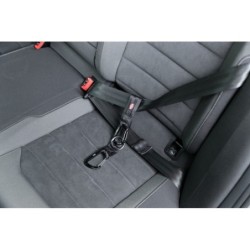 Pasek z karabińczykiem, czarny,  30 cm/38 mm, uniwersalny