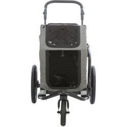 Przyczepka rowerowa, szara/szałwiowa, S: 64 × 92 × 80/130, z zawieszeniem, max 25 kg