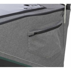 Przyczepka rowerowa, szara/szałwiowa, S: 64 × 92 × 80/130, z zawieszeniem, max 25 kg