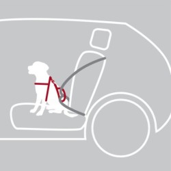 Szelki samochodowe dla psa S-M: 40–55 cm/20 mm, CZARNA