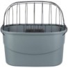 Kosz na rower, przedni, dla psa/kota, szary, plastik, 42 × 39 × 30 cm