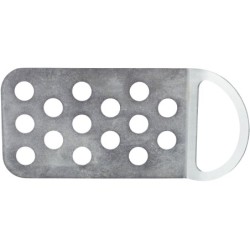 Płyta najazdowa z uchwytem na smycz, dla psa, stal nierdzewna, 12 x 31 cm