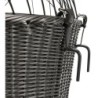 Kosz na rower z kratką, 44x34x41cm, antracyt