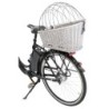 Kosz rowerowy z kratką, 35 × 49 × 55 cm, szary