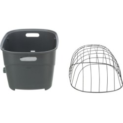 Kosz rowerowy na bagażnik, szary, 36 × 47 × 46 cm