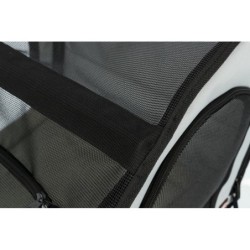 Fotel samochodowy dla psa, szary/czarny, 44 × 37 × 40 cm