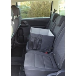 Fotelik samochodowy, dla psa/kota, czarny/szary, 45 × 28 × 40 cm