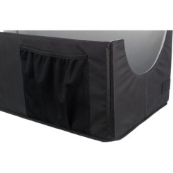 Fotelik samochodowy podwójny, dla psa/kota czarny/szary, 80 × 28 × 39 cm