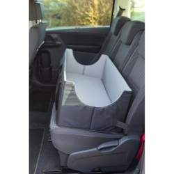 Fotelik samochodowy podwójny, dla psa/kota czarny/szary, 80 × 28 × 39 cm