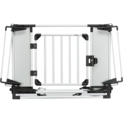 Barierka do bagażnika samochodowego, zapobiega wyskakiwaniu z bagażnika, srebrna/czarna, 94–114 × 69 cm, regulowana