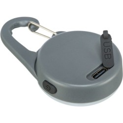 Flasher USB, zawieszka świecąca, dla psa, grafitowa, 4 × 6.5 cm, ze wskaźnikiem naładowania
