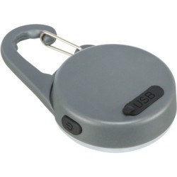 Flasher USB, zawieszka świecąca, dla psa, grafitowa, 4 × 6.5 cm, ze wskaźnikiem naładowania