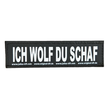 Naklejka na rzep 2 Julius-K9 , S, ICH WOLF DU SCHAF