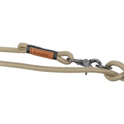 BE NORDIC, smycz regulowana, dla psa, piaskowa/czarna, linka, L–XL: 2.00 m/o 13 mm