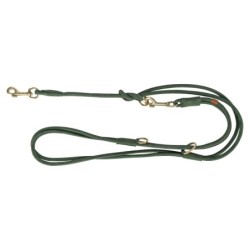 Pure, smycz regulowana, dla psa, skórzana, szałwiowa, S: 2 m/10 mm, okrągła