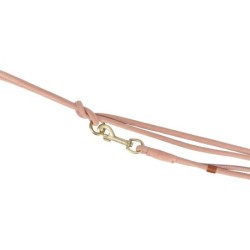 Pure, smycz regulowana, dla psa, skórzana, różowa, S: 2 m/10 mm, okrągła