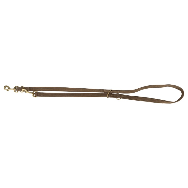 Pure, smycz regulowana, dla psa, skórzana, brązowa, S–M: 2 m/15 mm