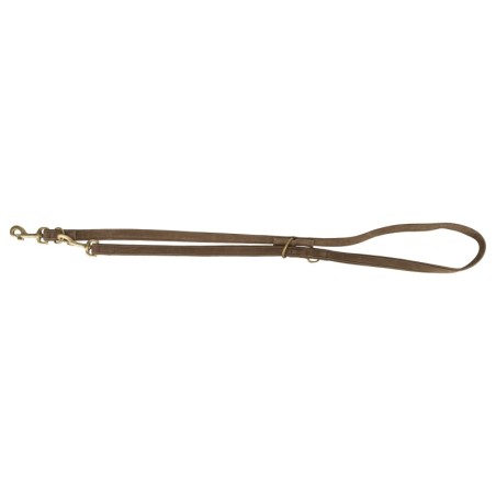 Pure, smycz regulowana, dla psa, skórzana, brązowa, M–L: 2 m/20 mm