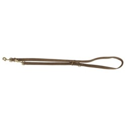 Pure, smycz regulowana, dla psa, skórzana, brązowa, L–XL: 2 m/25 mm
