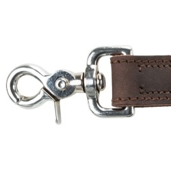 Rustic smycz, dla psa, dark brown, XS–S: 1.20 m/12 mm, z grubej skóry