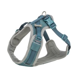 Premium FlexMesh, szelki, dla psa, petrol, L: 63–92 cm/25 mm, dostosowane dla mopsów i buldogów