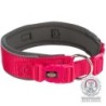 Premium, obroża, dla psa, fuksja/grafitowa, M–L: 40–48 cm/40 mm, taśma parciana, szeroka