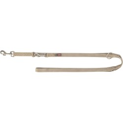 Premium, smycz regulowana, dla psa, taśma, piaskowa, M–L: 2.00 m/20 mm