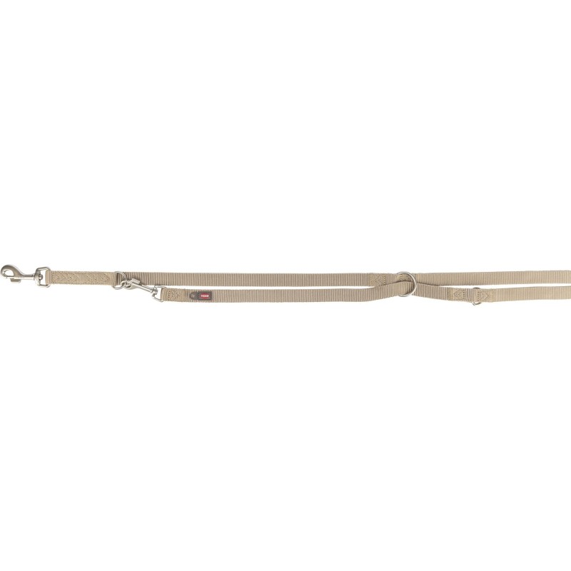 Premium, smycz regulowana, dla psa, taśma, piaskowa, L–XL: 2.00 m/25 mm