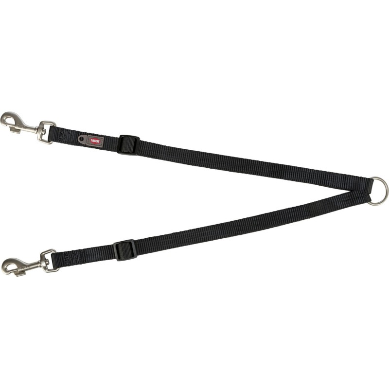 Premium, rozdzielacz, do smyczy, taśma, czarny, M–L: 40–70 cm/20 mm
