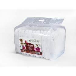 Pieluchy dla suczek, L, obwód pasa 36-52cm, 12 szt.