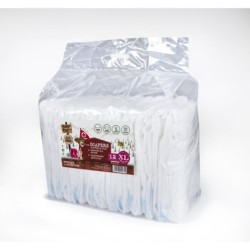 Pieluchy dla suczek, XL, obwód pasa 38-56 cm, 12 szt.