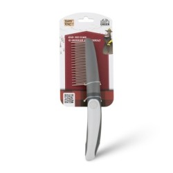 Grzebień dla zwierząt, z rączką, szary, 35 zębów, 5 x 22 cm