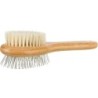 Szczotka dwustronna, bambus/ naturalne i druciane włosie, 5x19 cm