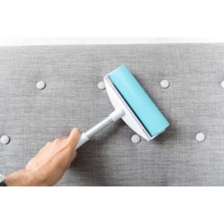 Rolka do sierści XXL, biała/turkus, silikon, 20x30cm