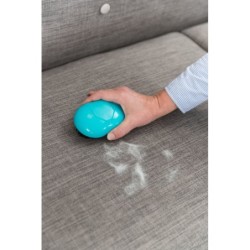 Szczotka do mebli i ubrań, czarna/turkus, TPR, 7x10cm