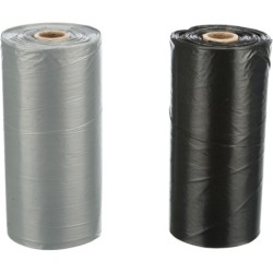 Worki na odchody, dla psa, szare/czarne, 10 rolek po 20 szt.