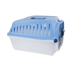 Transporter dla psa 55x35x32,5 szaro/niebieski