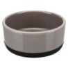 Miska ceramiczna z gumową podstawą, 0.4 l/o 12 cm, szara